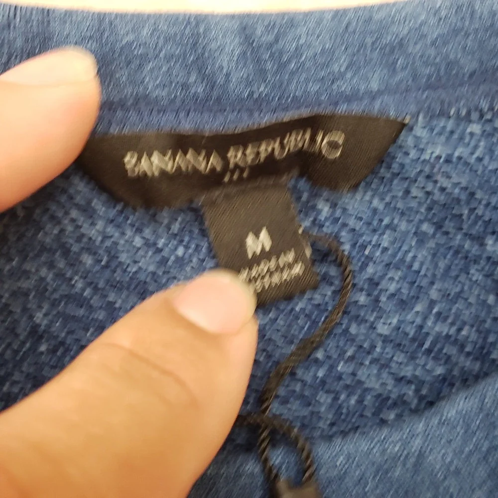 Banana Republic Mens Sweatshirt Medium Blue Pullover‎ Crew Neck Casual NEW